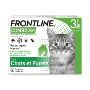Packung Frontline-Combo-Pipetten gegen Flöhe und Zecken für Katzen