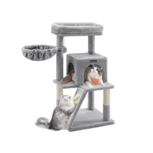 Arbre à chat compact FEANDREA PCT51W de 96 cm avec griffoir en sisal et hamac