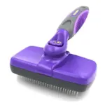 Brosse carde auto-nettoyante Hertzko à picots rétractables pour chat