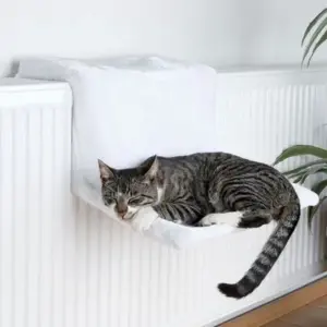 Chat installé sur le hamac de radiateur Trixie De Luxe