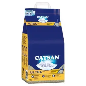 Sac de litière minérale agglomérante Catsan Ultra Plus pour chat